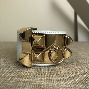 Hermes Cuff bracelet in white